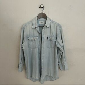 THE GREAT. Light Denim Shirt Size 2